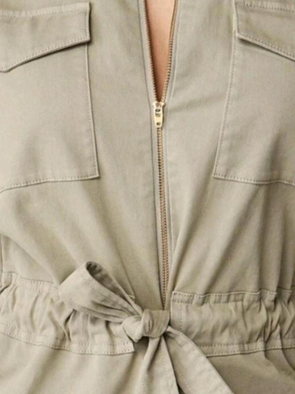 J. Crew Light Olive Utility Jacket Dress - Picture 3 of 8